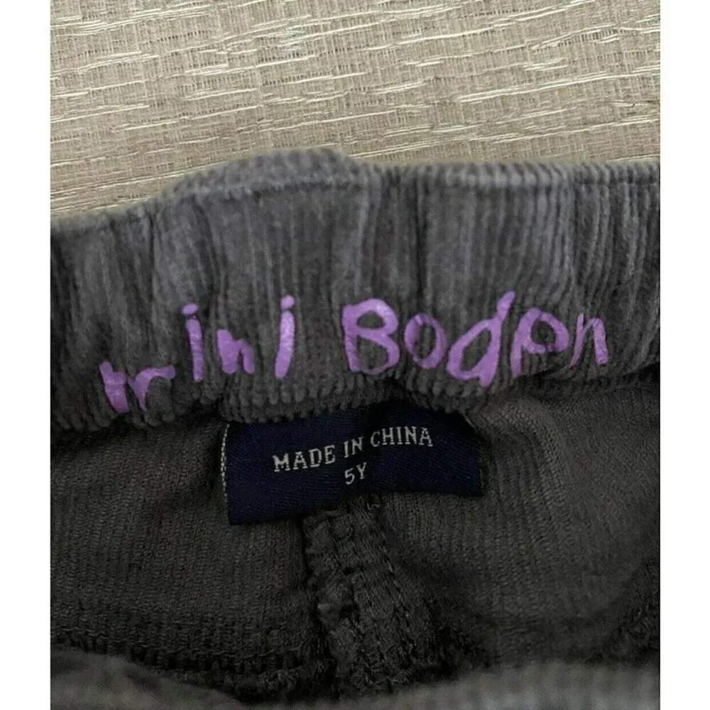 Mini Boden Grey Corduroy Pants